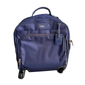 Tumi Oslo Voyageur Blue Compact Carry 4 Wheel Spinner Suitcase Luggage